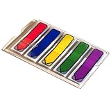 Post-it&reg; Index Arrows - 5 Colours - 20 of Each Colour - Clear Dispenser - 12mm