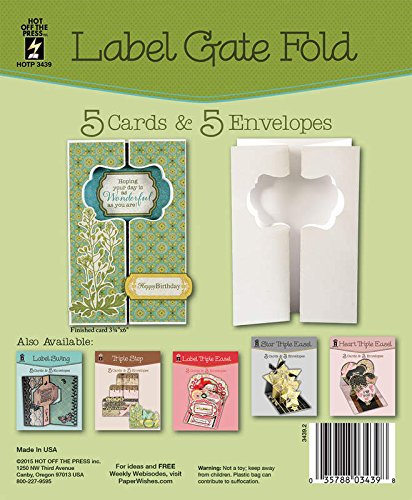 Label Gate Fold Cards & Envelopes 5-sets per Pack HOTP3438