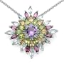 7.00 Carat Multi-Gem Silver Brooch & Pendant