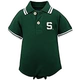 Michigan State Spartans Green Infant Tipped Polo Creeper