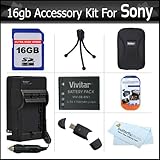 16gb Accessory Kit For Sony DSC-TX10 DSC-W510 DSC-W530 DSC-W570 DSC-W560 DS ....