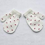 （ミス　ユー）Miss You　 キッズミトン　子供手袋　ニットグローブ ベビー用　 (ホワイト　ハート)