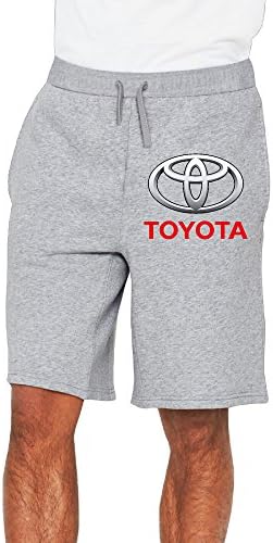 PLBFUY Toyota Car Logo Men's SweatShorts Pants Lycra With Pockets Ash