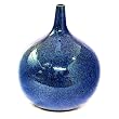 Handmade Decorative Blue Ceramic Flower / Bud Vase With Black Speckle Design