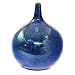 Handmade Decorative Blue Ceramic Flower / Bud Vase With Black Speckle Design