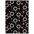 Kathy Ireland Young Attitudes 5-Foot 5-Inch by 7-Foot 9-Inch Rug in Madison Girl, Black/Pink