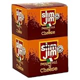 Slim Jim Meat Sticks, Pepperoni and Cheese, 1.5-Ounce Packets in 18-Count Boxes (Pack of 2)