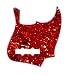 4 Ply Guitar Pickguard Fits Fender Jazz Bass - Tortoise Red
