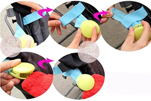 Mmary 2PCS Baby Kids Stroller Carriage Clip Glossy Blanket Anti Tipi Clip Pink