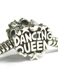 Sterling Silver Dancing Queen Super Star Bead for Pandora Troll European Story Charm Bracelets