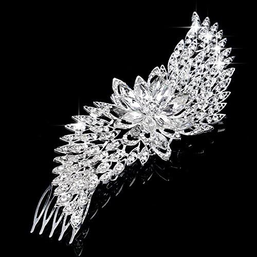 Usw bridal headdress luxury diamond plate insert comb hair comb bridal jewelry wedding grade alloy