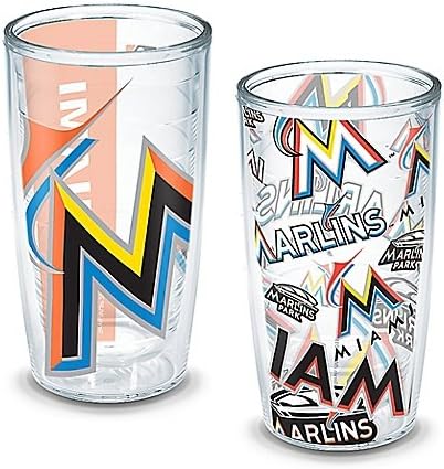 Tervis MLB Miami Marlins All-Over Wrap 16 oz. Tumblers (Set of 2)