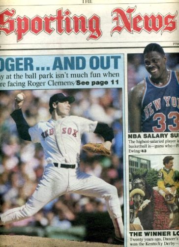 Sporting News May 9 1988 Roger Clemens/Boston Red Sox Cover, Patrick Ewing/New York Knicks, Dancer's Image Won - Then Lost - The Kentucky Derby