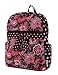 Belvah Quilted Cotton Backpack, LARGE - Pink Floral Paisley in Chocolate Brown (11.5" X 15" X 6")