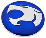 Blue Enamel Brushed Steel Thundercats Logo Belt Buckle