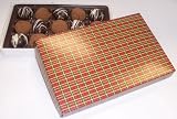 Scott's Cakes Cocoa Covered Dark and Dark Chocolate Truffles 1 Pound Christmas Plaid Box