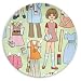 Popink Plate Set - Paper Dolls