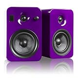 Kanto YUMIPURGL Powered Bookshelf Speakers with Bluetooth Technology (Purple Gloss)