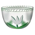 Kosta Boda Tulipa Bowl, Green White