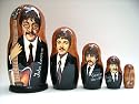 Beatles Russian Nesting Doll Hand Made 5 Pcs / 6 - 7 in * #dsci 21