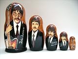 Beatles Russian Nesting Doll Hand Made 5 Pcs / 6 - 7 in * #dsci 21