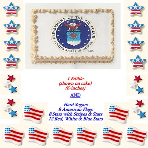 AIR FORCE Cakes - Edible-Sugars Do-It-Yourself Pkg. 2 by Birthday Cakes