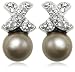 Grey Pearl w/ Crystal Earrings by Margot Townsend
