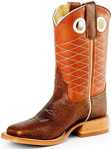 Anderson Bean Western Boots Boys Kids Bison Snip Toe 1 Child Tan K1028