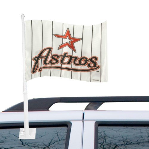 MLB Houston Astros Car Flag W/Wall Brackett