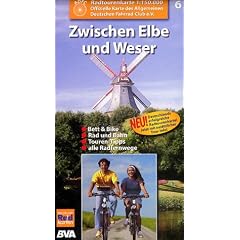 Radtourenkarten 1:150000 (ADFC): ADFC Radtourenkarten, Zwischen Elbe und Weser: Nr 6