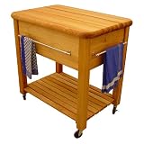 Grand Work Center Kitchen Island - Natural by Catskill Craftsmen Inc.