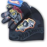 Hot Wheels Boy's Knit Beanie Hat and Glove Set (4-18)