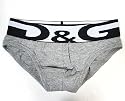 DOLCE & GABBANA "Maxi Logo" Herren Slip Stretch-Cotton (Grau/Schwarz)
