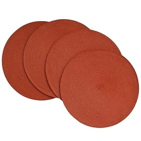 Benson Mills Victorian Round Placemats, Brick, Set of 4Victorian Round Placemat, Set of 4