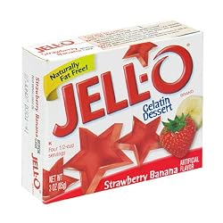 Jell-O Gelatin Dessert, Strawberry Banana, 3-Ounce Boxes (Pack of 24)