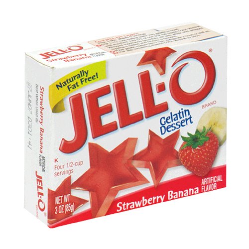 Jell-O Gelatin Dessert, Strawberry Banana, 3-Ounce Boxes (Pack of 24) by JELL-O