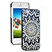 MOLLYCOOCLE Painted Series PC Case Beige Totem Flower Pattern Cover Dark Blue Skin Shell for iPhone 5 5S 5G