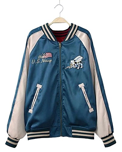 (ティーエヌケーカンパニー)Tnk&Co. レディース リバーシブル スカジャン #1471　ブルー グリーン 青 緑 カジュアル ジャケット 横須賀 ジャンパー