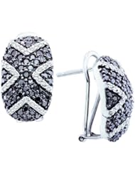 14K White Gold 1.75CT White Diamond X Fashion Earring