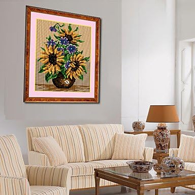 New Diamond Painting Plant Sunflower Rural Art Cross-stitch Suite of Chinese cross stitch Embroidery Decoration 31*35cm