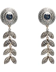 Antique Style 18kt Gold Diamond Pave Dangle Earring Jewelry