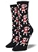 Socksmith Women's Santa Monkey Crew Socks, Black, Medium