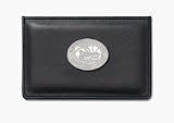 Florida Gators 1 2006 Year of the Gator (Sterling Silver) on Black Leather Business Card Holder