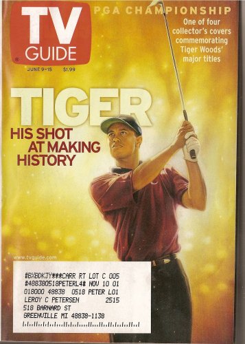 Tv Guide 2001 Back Issue Tiger Woods Cover (June 9-15, 49)