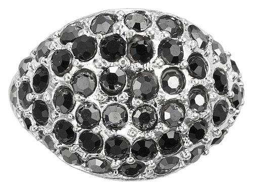 Pilgrim Damen-Ring still shining versilbert schwarz verstellbar 13114-6104 Preisvergleich