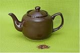 Tea Essentials 6 Cup Ceramic Tea Pot (Chocolate Brown)
