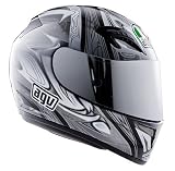 AGV T-2 Helmet , Color: Black/Gunmetal, Size: Md 0351O2A0008007