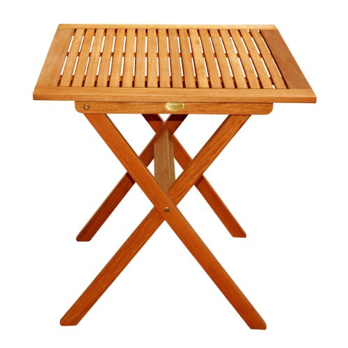 LuuNguyen - Outdoor Hardwood Folding Table, 28 by 28 by 30-Inches (Natural Wood Finish)