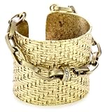 51NEwBrilFL. SL160  Paige Novick Anguilla Raffia Textured Cuff with Chain Reviews