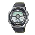 Casio Men's AE1100WB-3A Sport Multi-Function Green Dial Watch